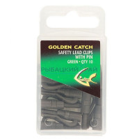 Клипса GC  Safety Lead Clips With Pin(10шт)Green