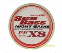 Шнур LineSystem Sea Bass X8 Night Game 150м PE1.5(0.209мм)10.0кг