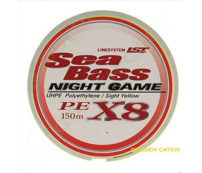 Шнур LineSystem Sea Bass X8 Night Game 150м PE2.0(0.242мм)13.5кг
